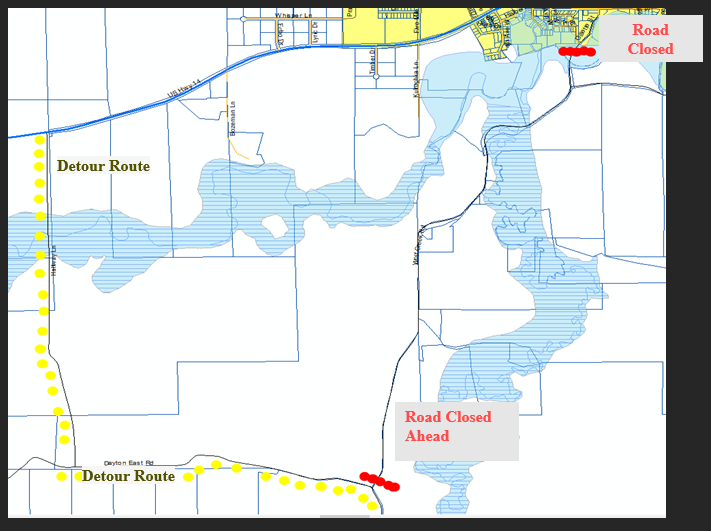 Wolf Creek Closure Map